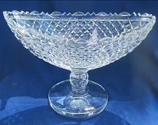 Buy Signed Waterford oval pedestal bowl / center piece Hand cut in Ireland