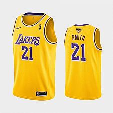 Buy Men's Lakers JR Smith Gold 2020 Finals Champions Jersey