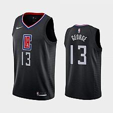 Buy Men's Los Angeles Clippers #13 Paul George Black Statement Jersey