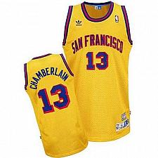 Buy Men's Golden State Warriors #13 Wilt Chamberlain Yellow Jersey