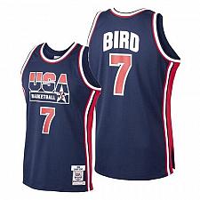 Buy Men's USA Dream Team #7 Larry Bird 1992 Olympics Navy Jersey