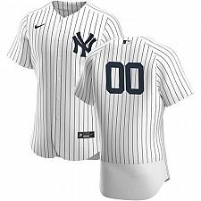 Buy Men's New York Yankees White Home Authentic Custom Jersey