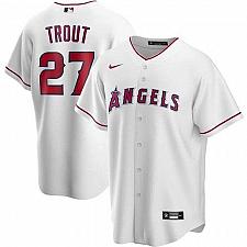 Buy Men Mike Trout White Los Angeles Angels Home 2020 Replica Player Jersey