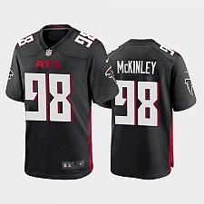 Buy Men's Atlanta Falcons Takkarist McKinley 2021 Game Jersey - Black