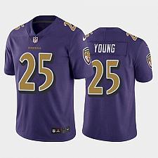 Buy Men's Baltimore Ravens Tavon Young Color Rush Limited Jersey - Purple