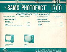 Buy SAMS PHOTOFACT Set Number 1700 December 1977 FREE Shipping