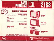 Buy SAMS PHOTOFACT Set Number 2188 October 1983 FREE Shipping