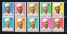 Buy Sierra Leone 424;426-434 Unused Pres Siaka Stevens Short Set CV 7.40 (S0196)+