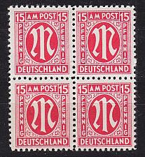 Buy GERMANY Alliiert AmBri [1945] MiNr 0008 ( **/mnh ) [01] 4er