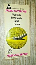 Buy MEXICANA AIRLINES IATA 1973 TIMETABLE & FARES AVIATION