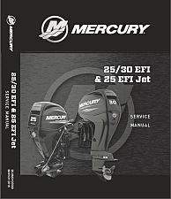 Buy Mercury 25 / 30 EFI & 25 EFI Jet Outboard Motors Service Repair Manual CD