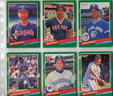 Buy 145 DONRUSS BASEBALL CARDS -- 1987 - '88 - '91 - '94 -- ALL MINT