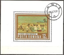 Buy [RO2443] Romania: Paintings of workers includes miniature sheet (1973) CTO (2 scans)