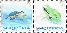 Buy Albania Stamps 2014. Albanian Fauna (Caretta caretta, Hula arborea). Set MNH