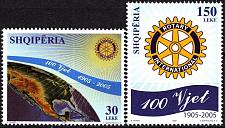 Buy Albania stamps 2005. 100 years Rotary International. Mi 3076-3077. Set MNH