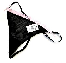 Buy X186 Vintage Donna L'oren NEW Women's Pink Lace Black Sheer Floral Mesh G-string
