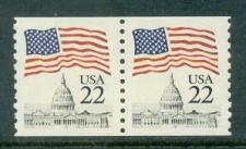 Buy 2115 22c U.S. Flag Fine MNH Pair