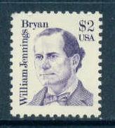 Buy 2195 $2 William Bryan Fine MNH Dry Gum Plt/4 LR 2 F18686