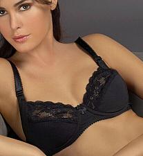 Buy SB038 Le Mystere NEW 161 Florence Lace Cotton Nursing Soft Cup UW Bra Nude Black