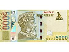 Buy NEW Albania 5000 Leke 2017 Paper Money, Banknotes. UNC