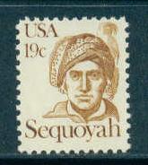 Buy 1859 19c Sequoyah Fine MNH Dry Gum Plt/4 UL 39530 F18616