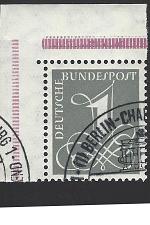 Buy Germany Scott #737A Used VF 1pf 1958 Bundespost Wmk 295 CV 19.00