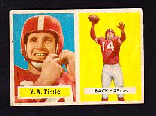 Buy 1957 Football Topps #30 Y.A. Tittle San Francisco 49ers