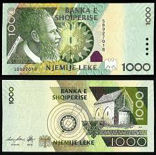 Buy Albania 1000 leke Paper Money, Banknote of 2011. PICK 73. UNC