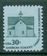 Buy 1606 30c School House Fine MNH Dry Gum Plt/4 LL 39133 F15606