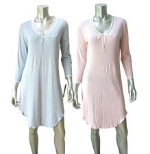 Buy IN0033 Vintage Ralph Lauren NEW Women's Ribbon Lace-Up Rib Cotton Sleep Dress S