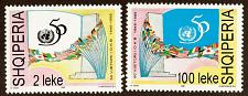 Buy Albanian Stamps 1995. United Nations 50th Anniversary. Set Mich. 2565-2566