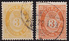Buy NORWEGEN NORWAY [1886] MiNr 0043 a,b ( O/used ) [01]