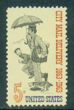 Buy 1238 5c City Mail Delivery Fine MNH Plt/4 LL 27596 F00157