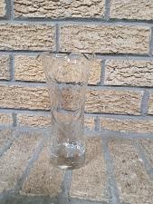 Buy Vintage Anchor Hocking Clear Dimpled Glass Vase With Ruffled Edge & Heart