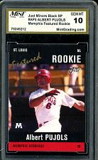 Buy 2004 Just Minors Black SP Memphis Redbirds Featured Albert Pujols Rookie MGS 10