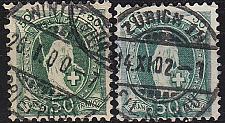 Buy SCHWEIZ SWITZERLAND [1899] MiNr 0069 C ( O/used ) [02] 2 Farben