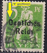 Buy GERMANY REICH [1920] MiNr 0119 VI ( O/used ) [01] Plattenfehler