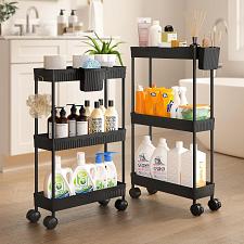 Buy Sevenblue 2-Pack Slim Storage Rolling Cart with Wheels 3 Tier Utility Carts B...