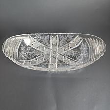 Buy Tuthill hand cut glass oval dish