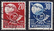 Buy GERMANY Alliiert Franz. Zone [Württemberg] MiNr 0051-52 ( O/used ) [01] Post geprüft