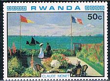 Buy Rwanda 985 Unused Painting Seaside Garden (R0329)+