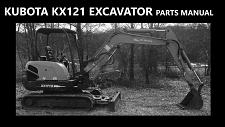 Buy KUBOTA KX121 PARTS MANUAL -310pgs with KX-121 Mini Excavator Exploded Diagrams