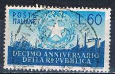 Buy Italy 712 Used Aniversary of Republic 1956 CV 5.50 (MV0280)
