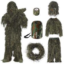Buy Seeutek 5 in 1 Ghillie Suit, 3D Camouflage Hunting Suits for Adults & Youth