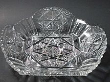 Buy ABP cut glass square base bowl American brilliant period 1886 -1915