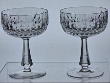 Buy Gorham Crystal Chantilly dessert champagne glasses pair