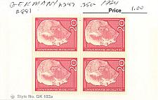 Buy Germany 881 Unused blk of 4 CV 1.00 (SC0_937)