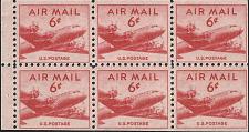Buy US Scott #C39a MNH OG XF 6 Cent 1949 Booklet Pane of 6 Stamps CV 12.00