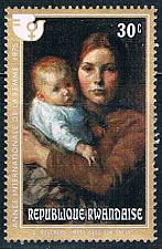 Buy Rwanda 666 Unused Painting Mother and Infant (R0326)+