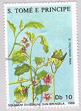 Buy Saint Thomas and Prince Is 819d Used Solanum ovigerum CV 1.35 (BP20411)